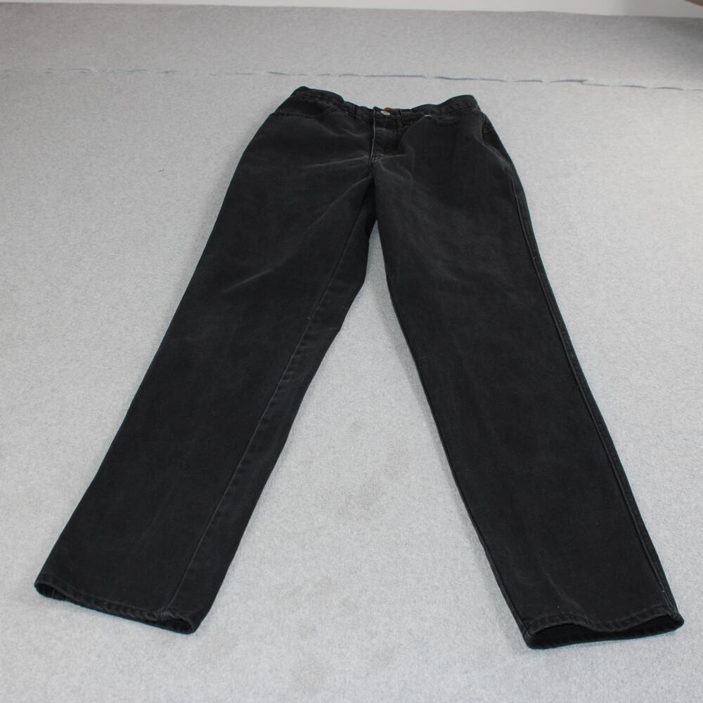Vintage Lawman Jeans Women 9 Black Denim Bareback Cowgirl Western Heritage 90s
